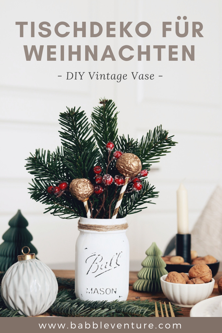 Festliche Tischdekoration für Weihnachten mit DIY-Gastgeschenken